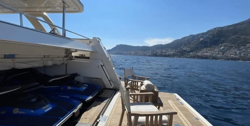 a boat on the water aboard CENTURION Yacht for Sale