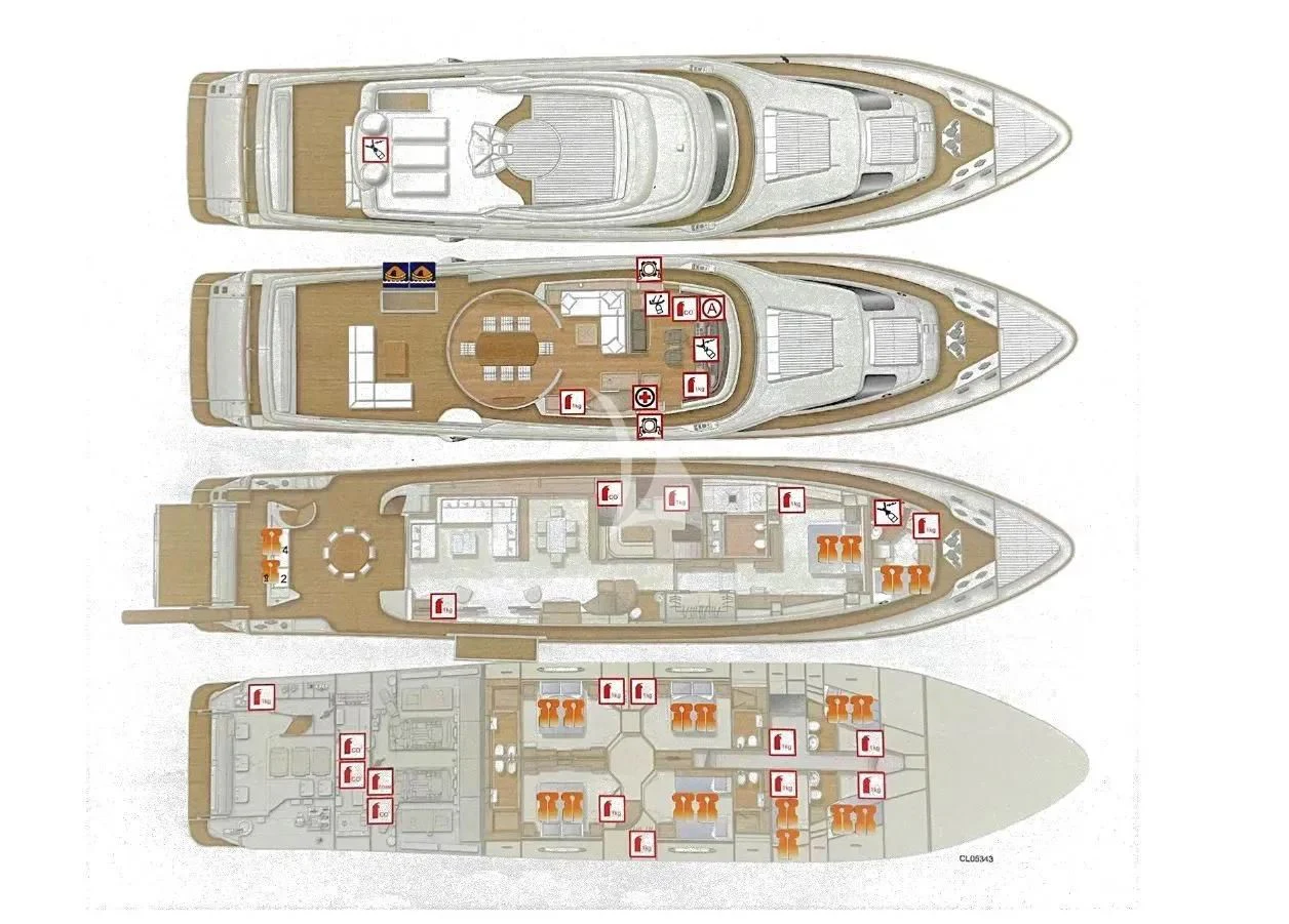 a couple of rectangular electronic devices aboard CENTURION Yacht for Sale
