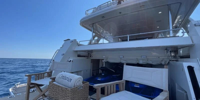 a boat on the water aboard CENTURION Yacht for Sale