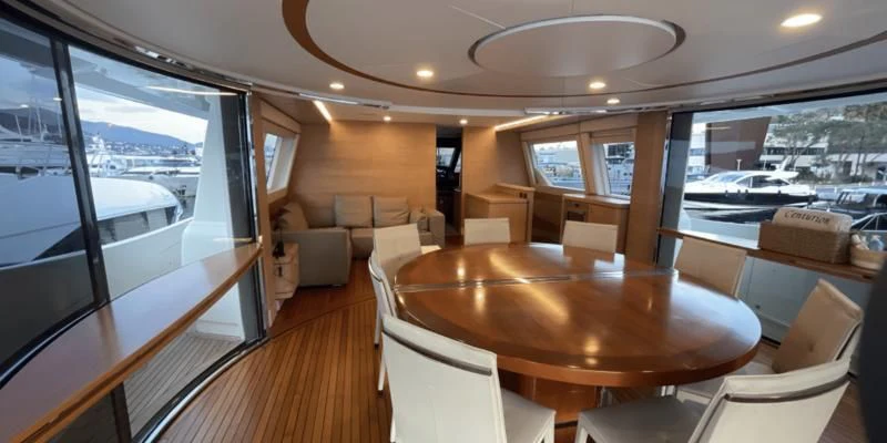 inside of a car aboard CENTURION Yacht for Sale