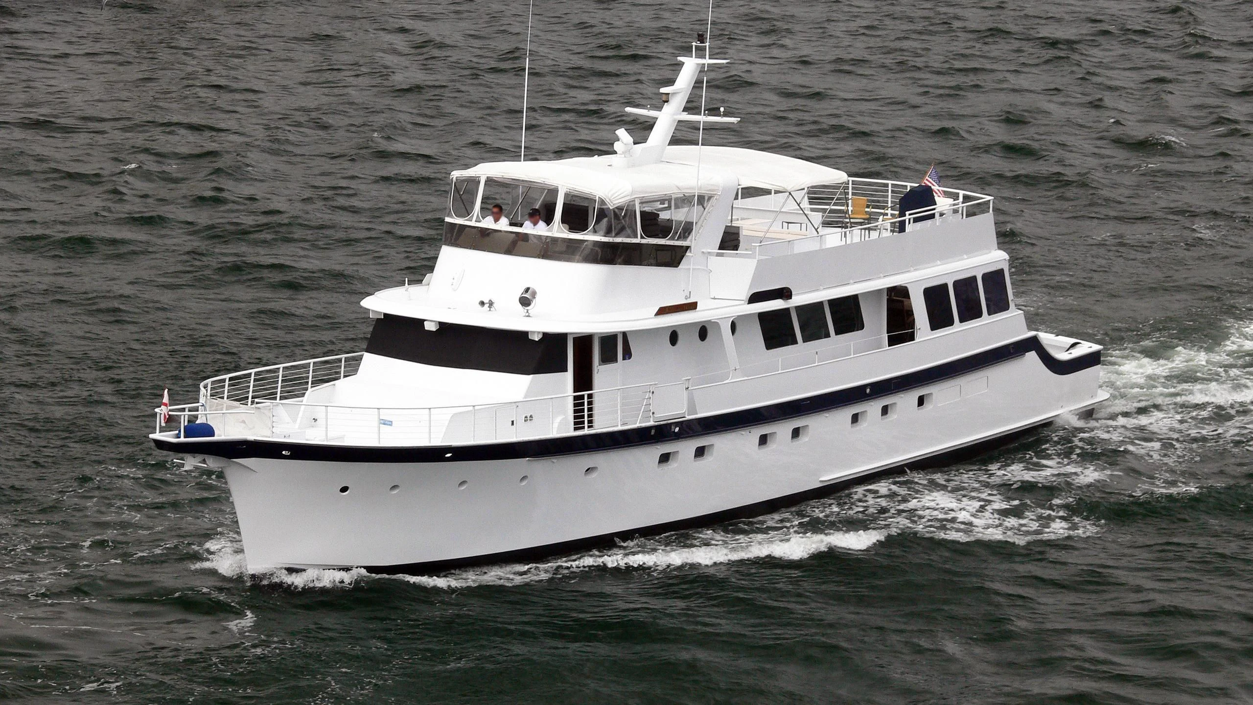 a large white boat aboard THE SUMMER WIND Yacht for Sale