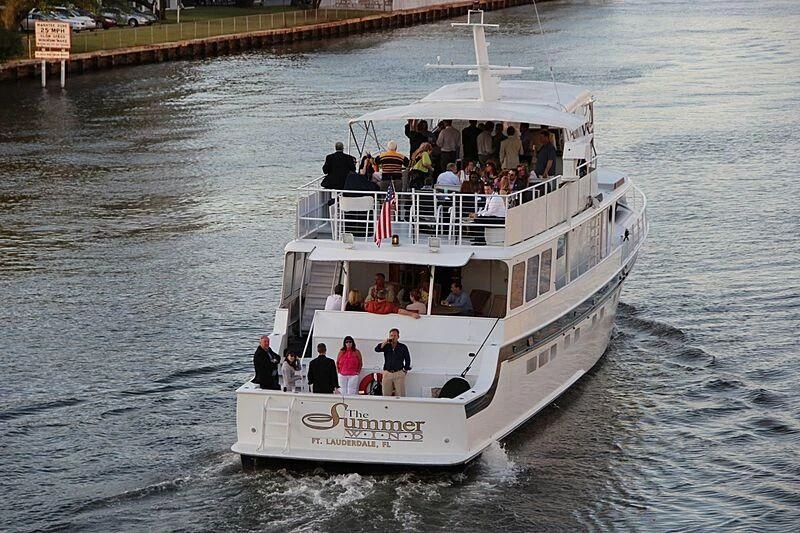 a group of people on a boat aboard THE SUMMER WIND Yacht for Sale