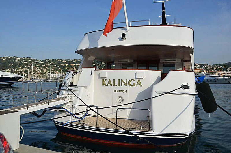 a boat in the water aboard KALINGA Yacht for Sale