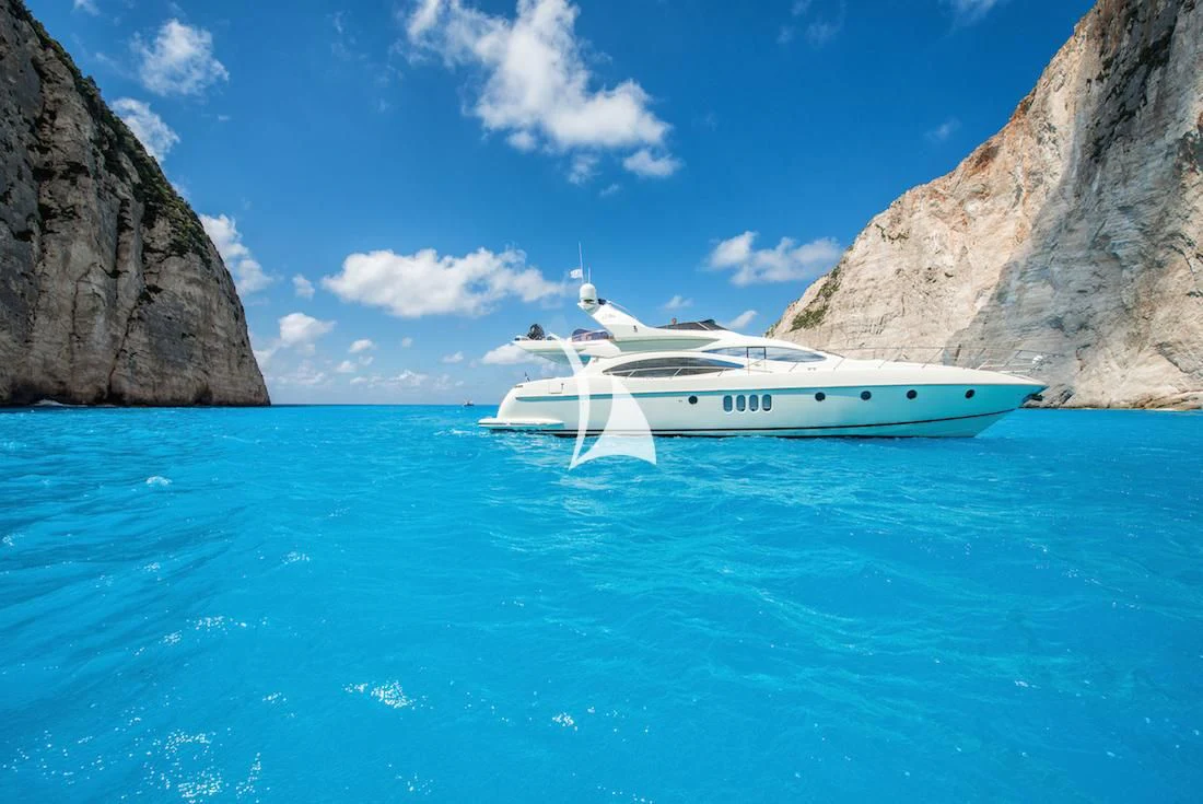 a boat in the water aboard MANU Yacht for Charter