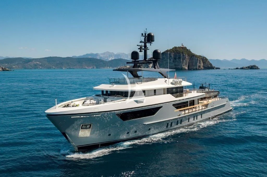 a boat on the water aboard MYKO Yacht for Sale
