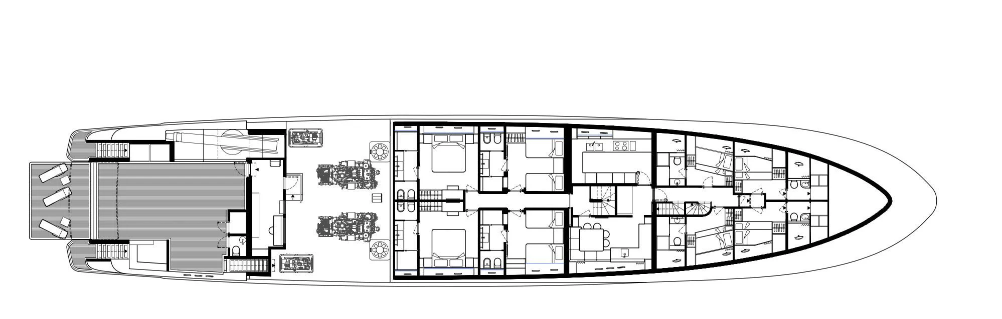 diagram, engineering drawing aboard MYKO Yacht for Sale