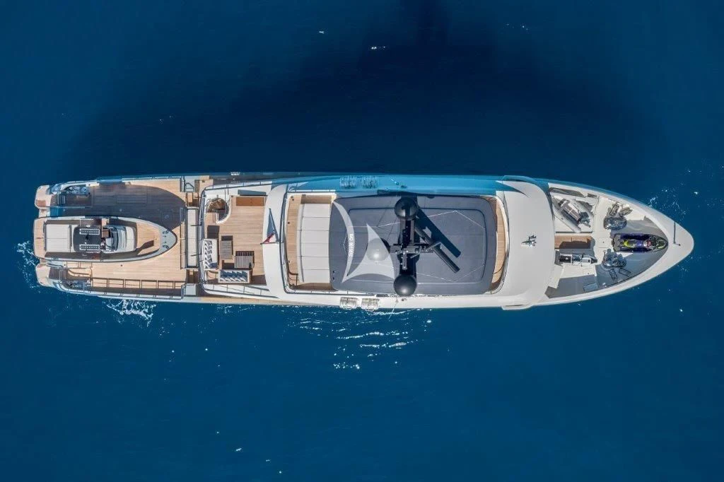 a satellite in the water aboard MYKO Yacht for Sale