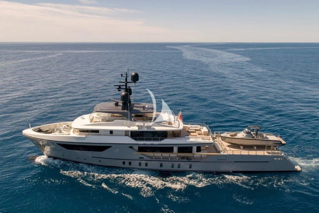 a boat on the water aboard MYKO Yacht for Sale