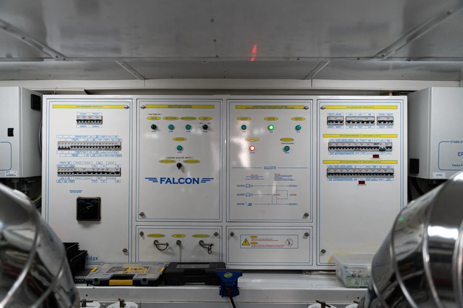 a machine with several buttons aboard ALPINN Yacht for Sale