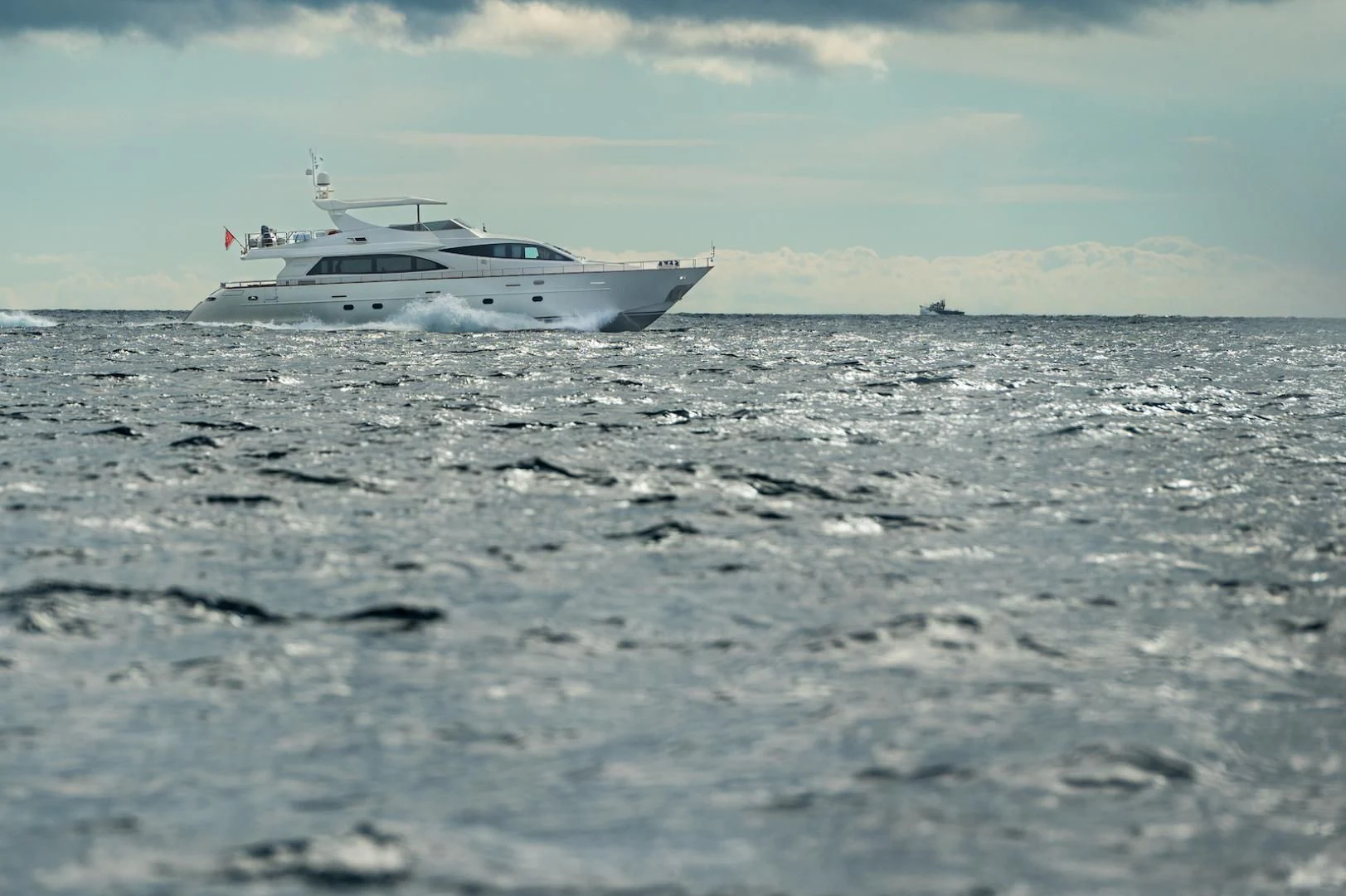 a boat in the water aboard ALPINN Yacht for Sale