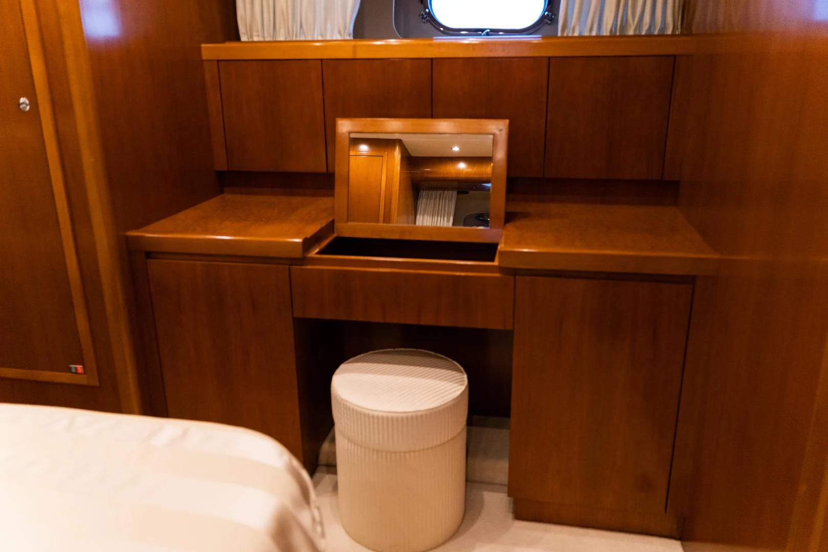 a toilet in a wooden room aboard ALPINN Yacht for Sale