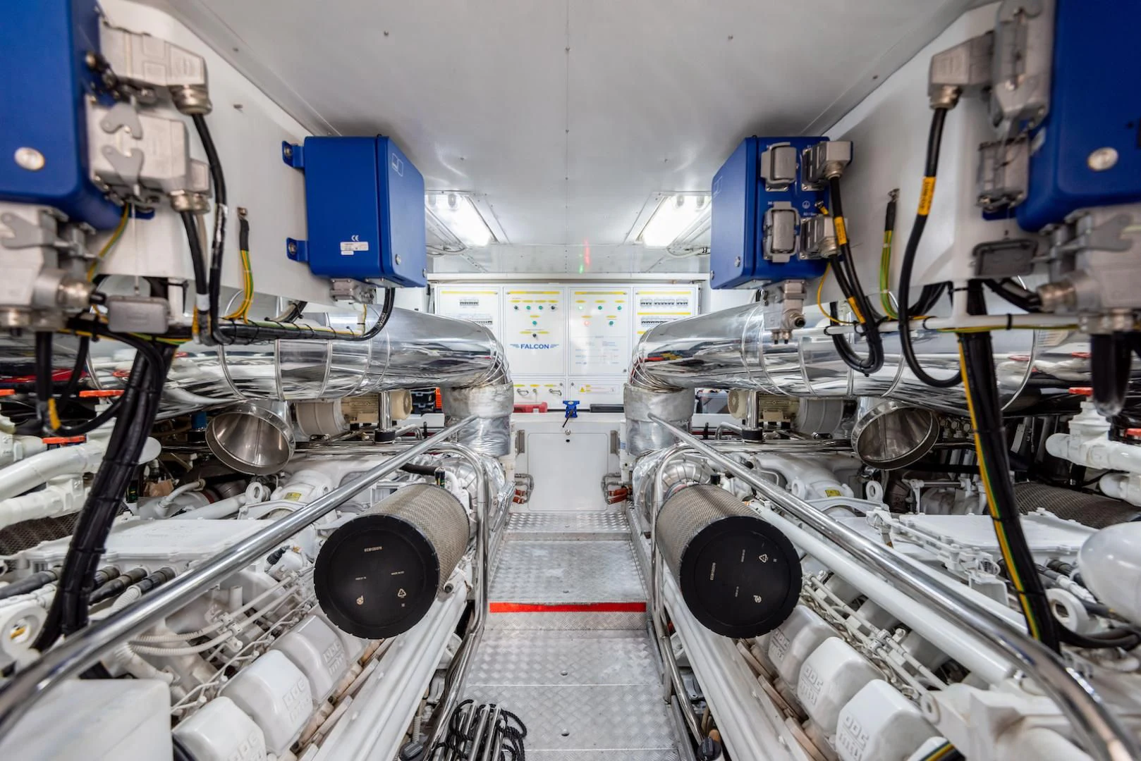 a large room with machinery aboard ALPINN Yacht for Sale