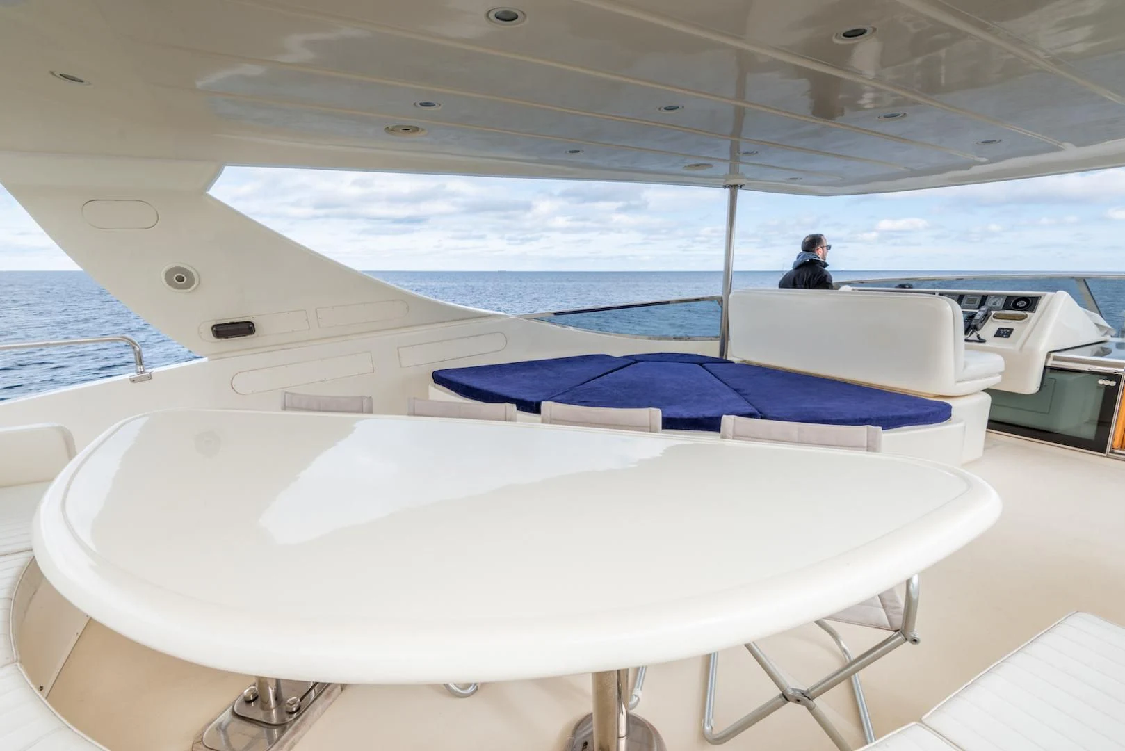 a white pool table aboard ALPINN Yacht for Sale