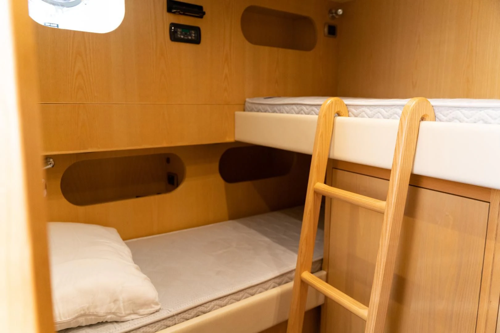 bunk beds in a room aboard ALPINN Yacht for Sale