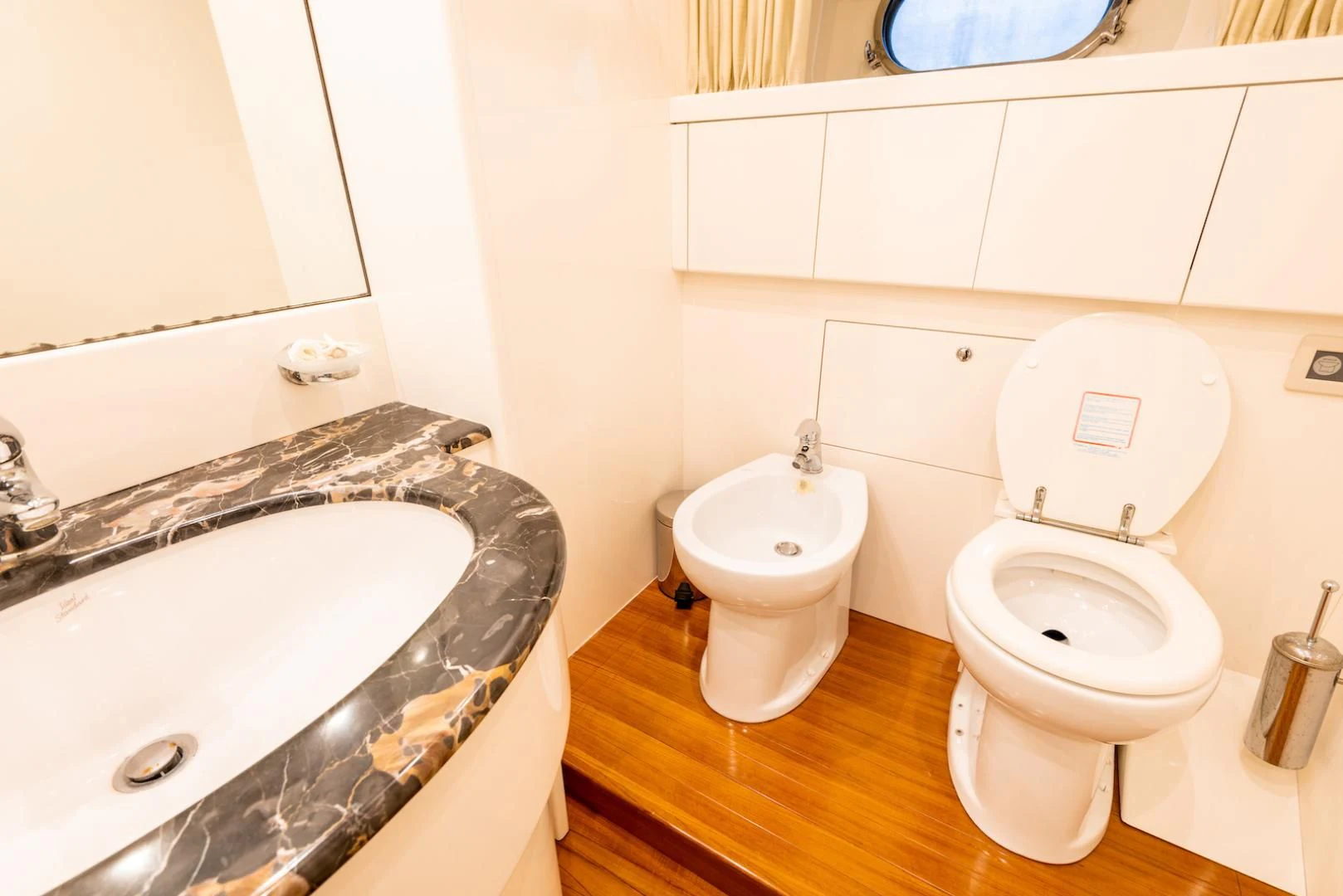 a bathroom with a sink toilet and a bathtub aboard ALPINN Yacht for Sale