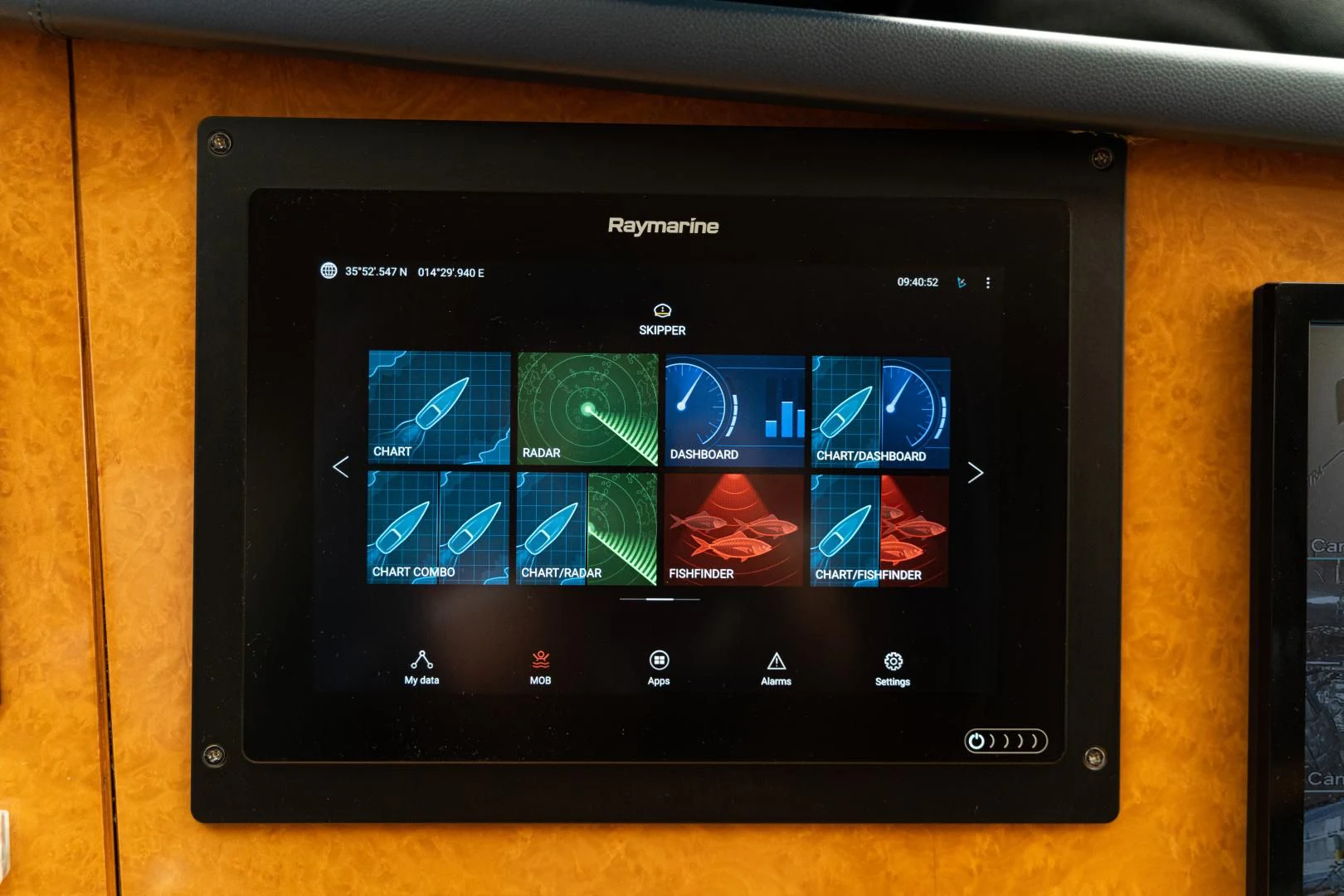 a black rectangular device with a screen aboard ALPINN Yacht for Sale