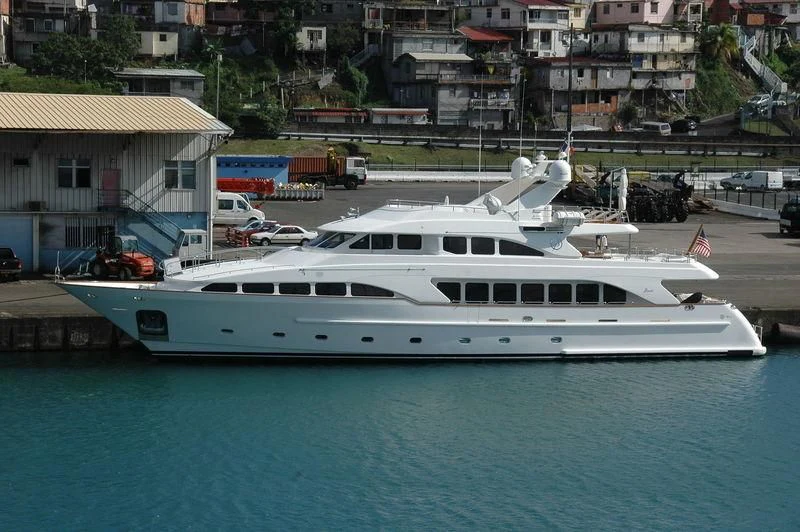 a boat in the water aboard BACCHUS Yacht for Sale