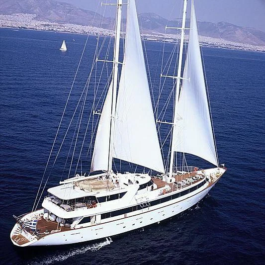 a sailboat on the water aboard PAN ORAMA II Yacht for Sale