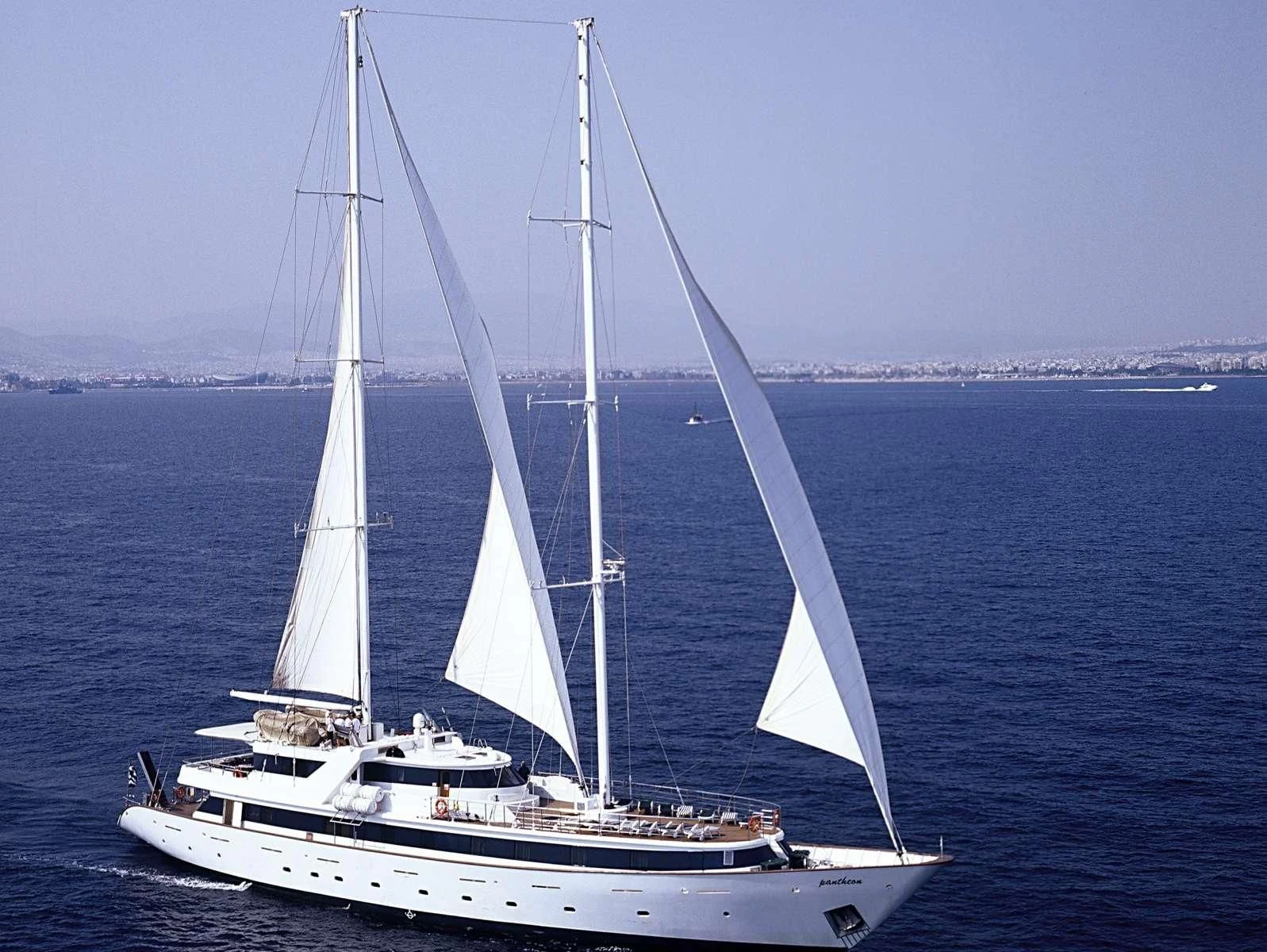 a sailboat on the water aboard PAN ORAMA II Yacht for Sale