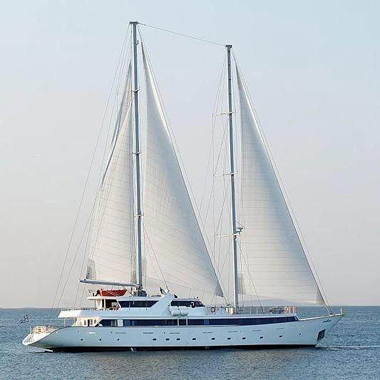 a sailboat on the water aboard PAN ORAMA II Yacht for Sale