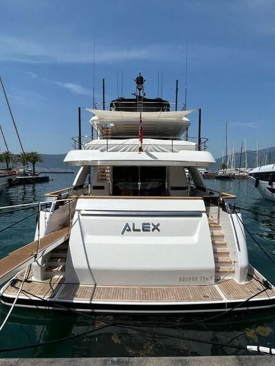 a boat in the water aboard ALEX Yacht for Sale
