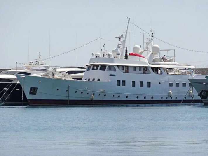 a couple of boats are parked in the water aboard KLELIA 1 Yacht for Sale