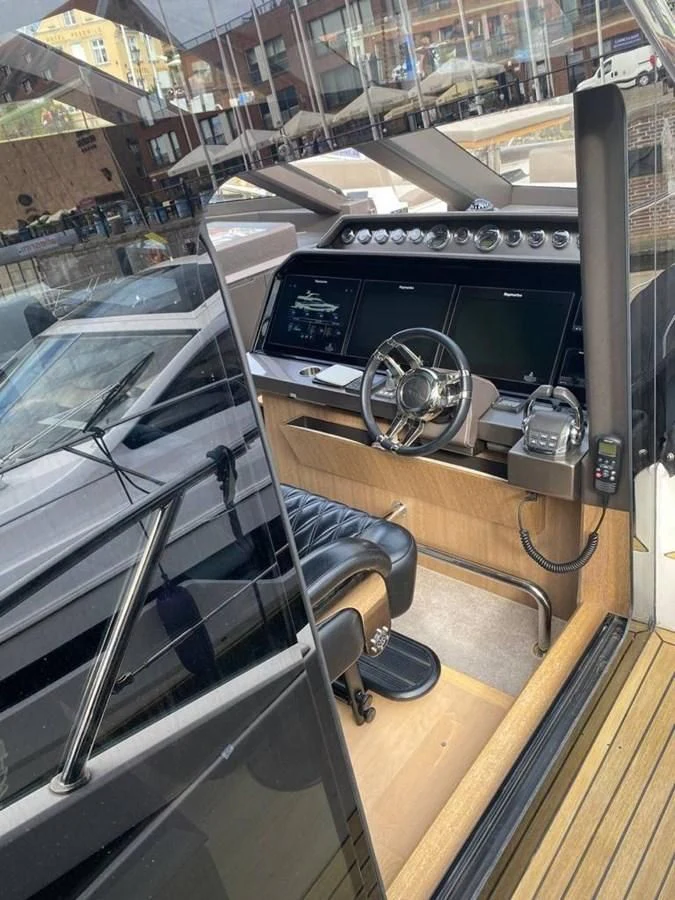 the inside of a car aboard GALEON 640 Yacht for Sale