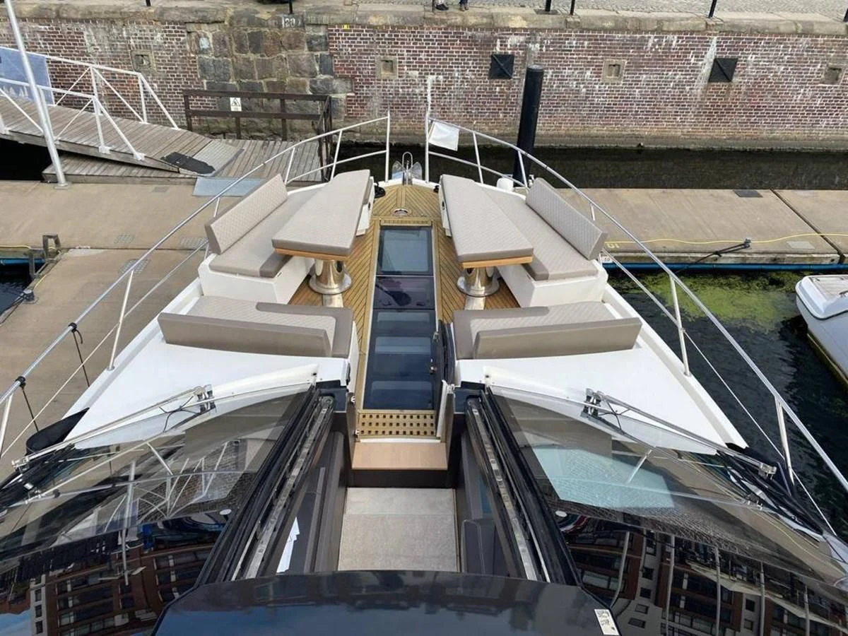 a high angle view of a building aboard GALEON 640 Yacht for Sale