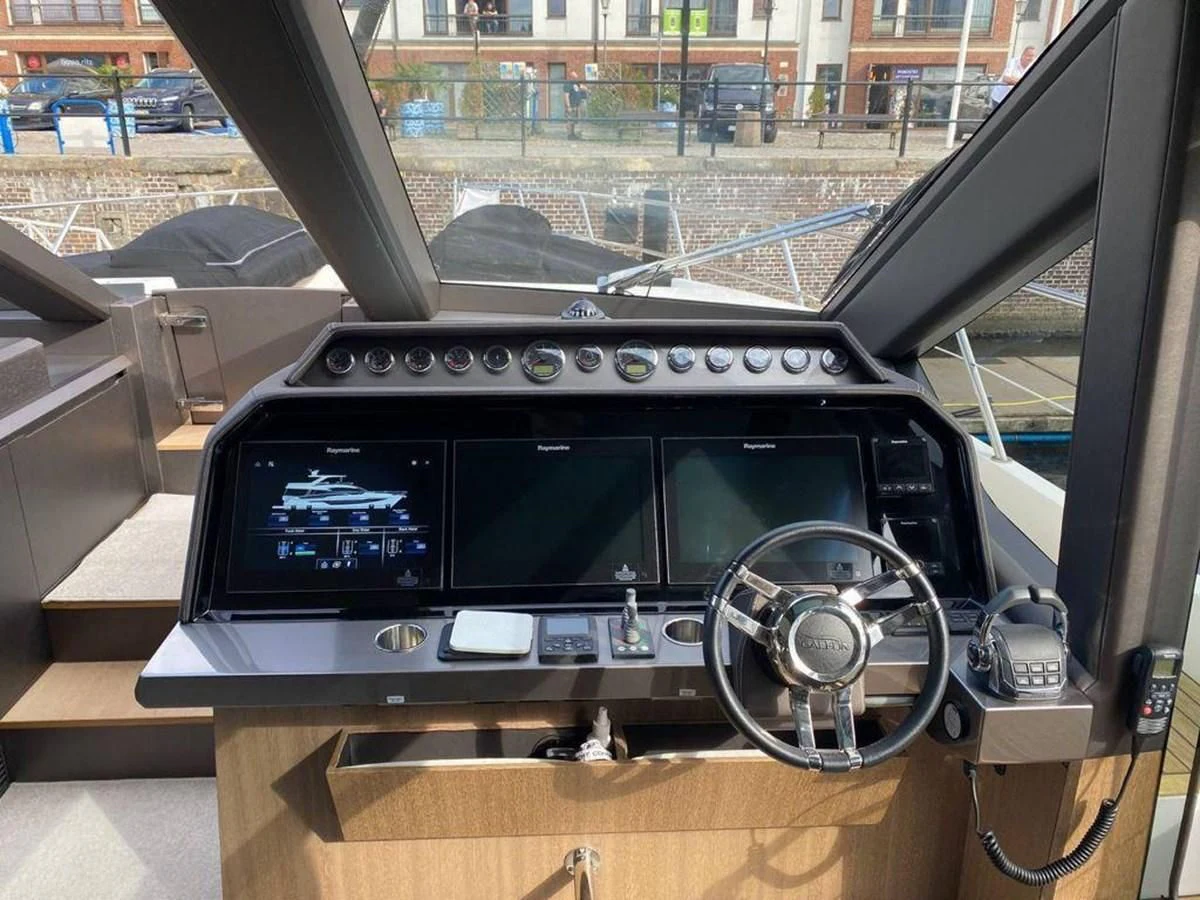 the inside of a car aboard GALEON 640 Yacht for Sale