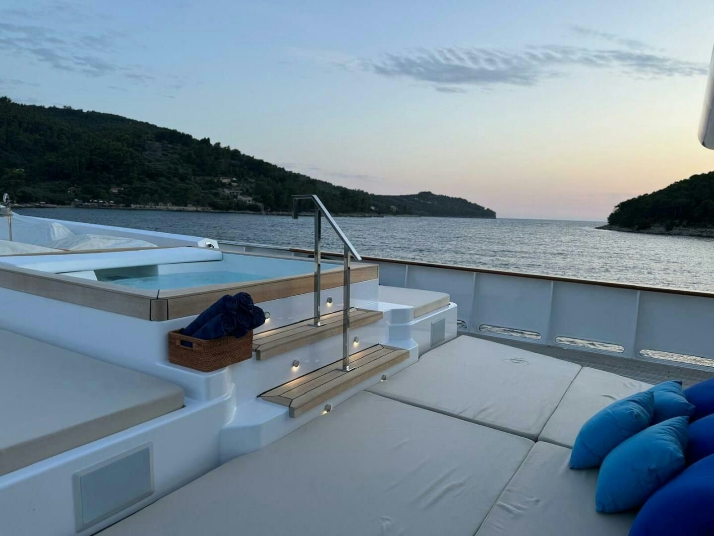 a boat on the water aboard KORU Yacht for Charter