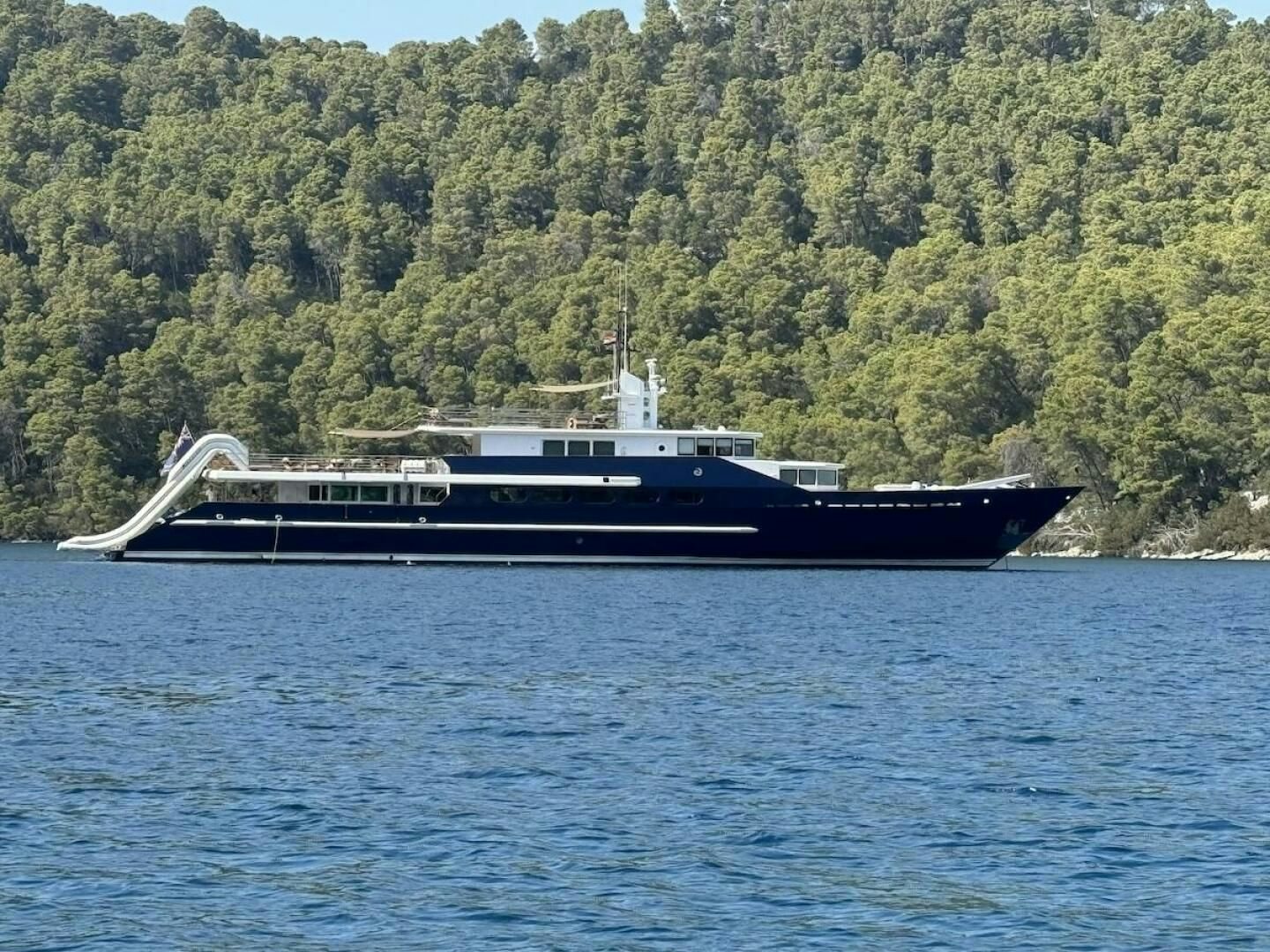 a large boat in the water aboard KORU Yacht for Charter