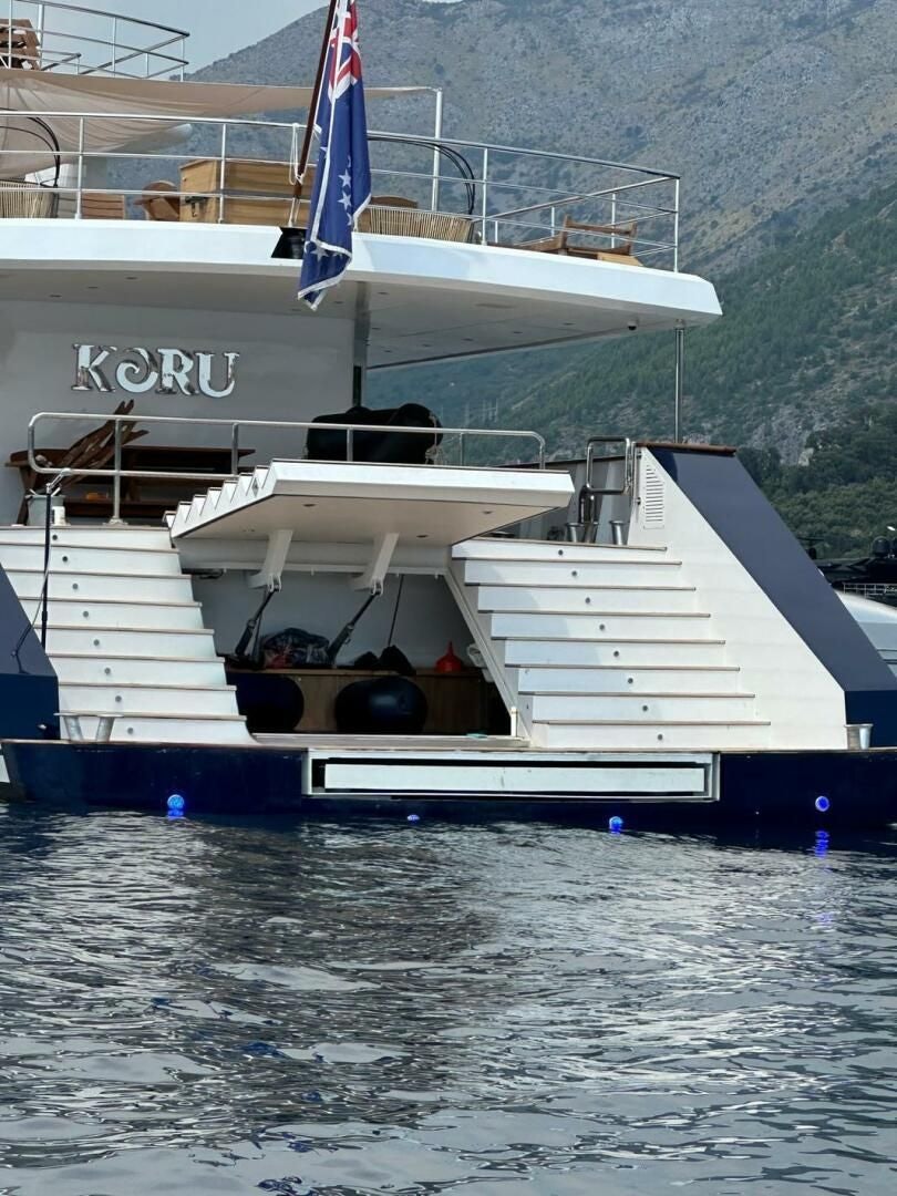 a boat on the water aboard KORU Yacht for Charter