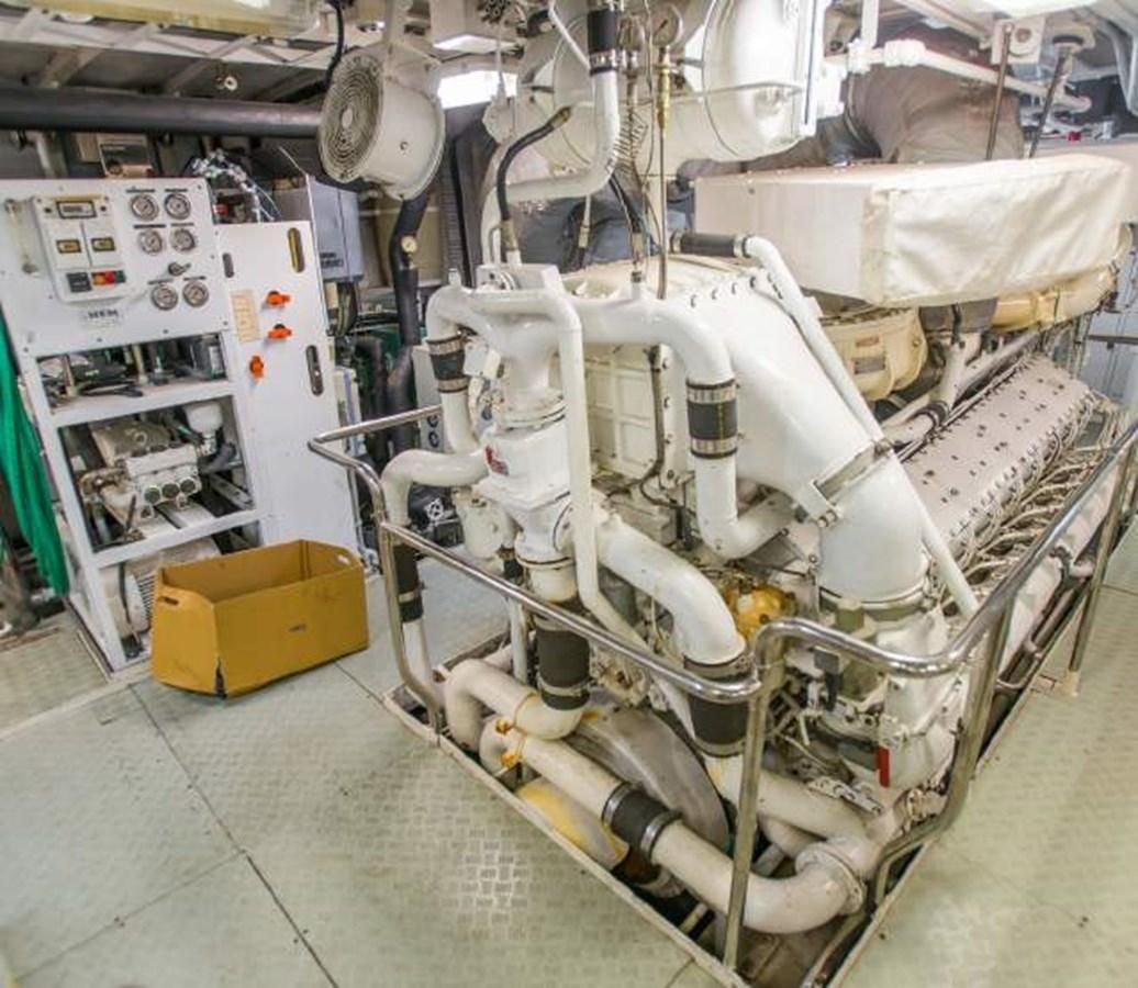 a machine in a room aboard KORU Yacht for Charter