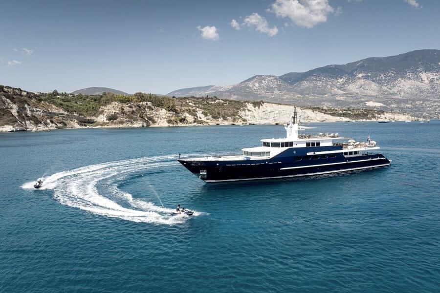 a boat on the water aboard KORU Yacht for Charter