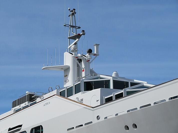 a large white ship aboard KORU Yacht for Charter