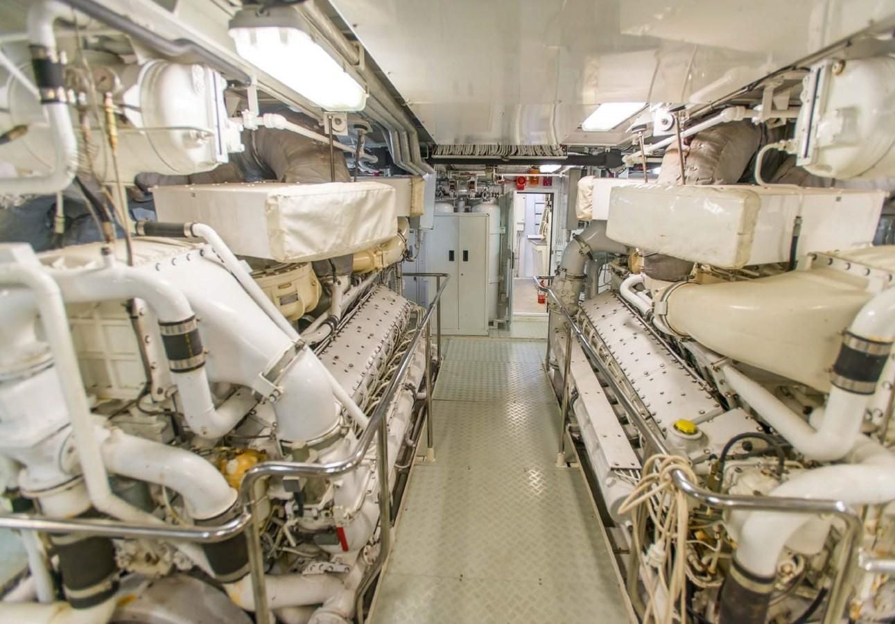 a room with machinery aboard KORU Yacht for Charter
