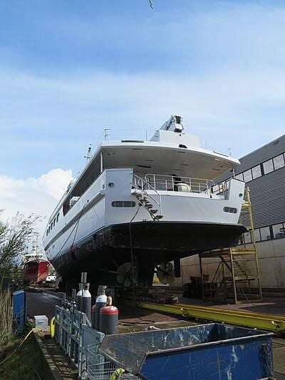 a large white boat aboard KORU Yacht for Charter