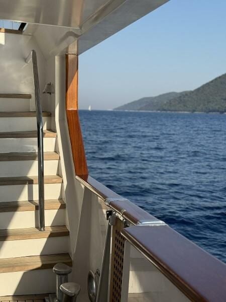 a boat on the water aboard KORU Yacht for Charter