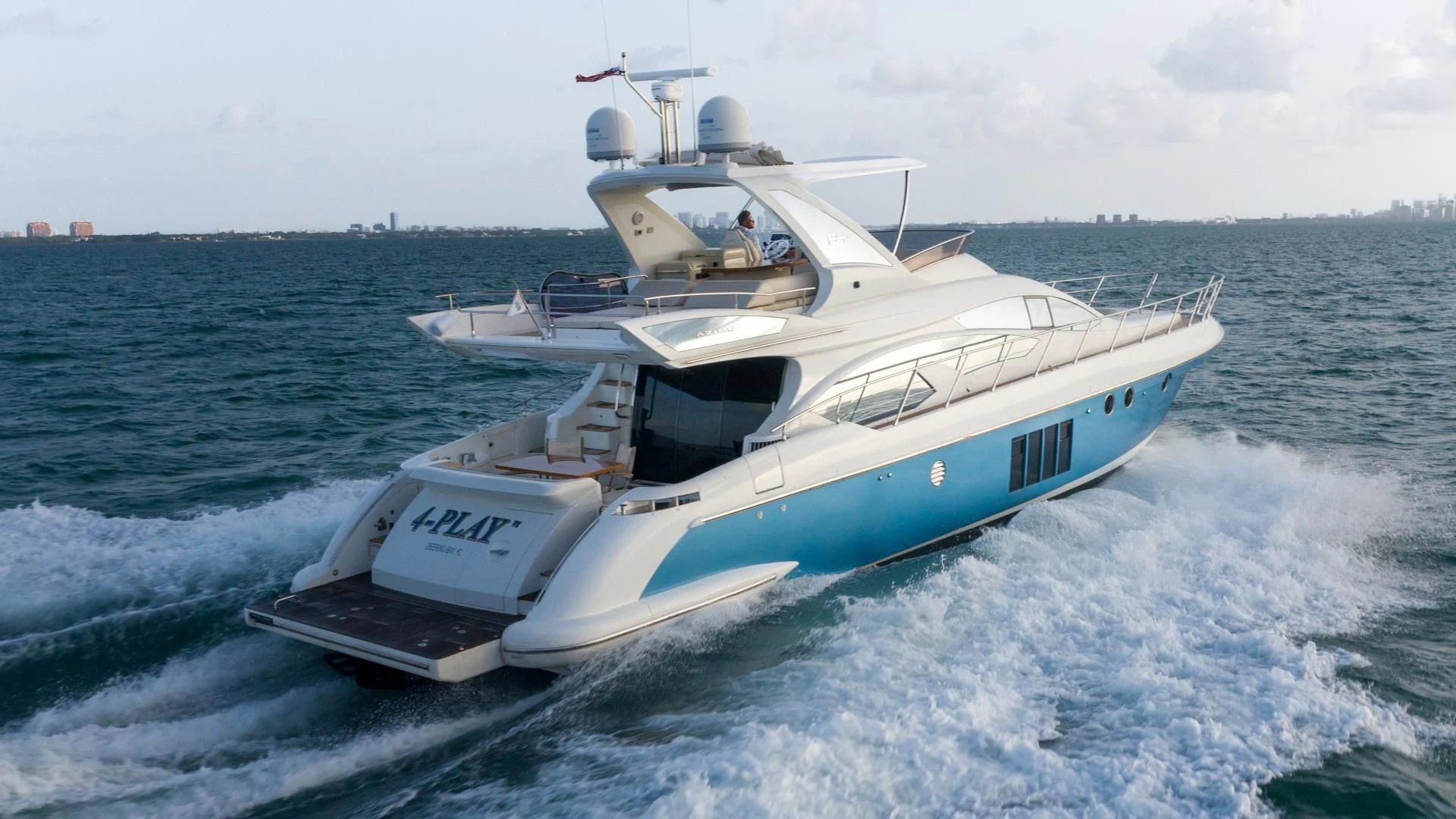 a boat on the water aboard 4-PLAY Yacht for Sale