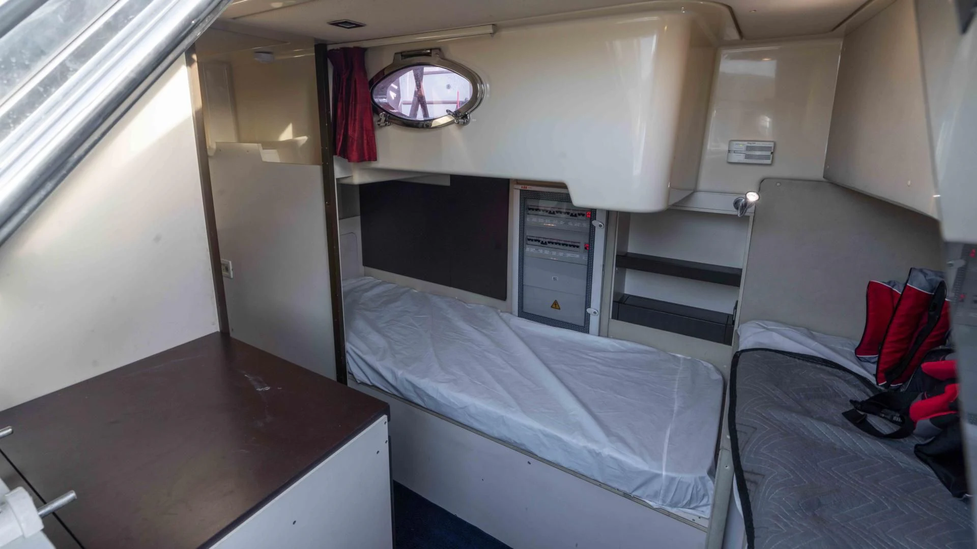 a room with bunk beds aboard 4-PLAY Yacht for Sale