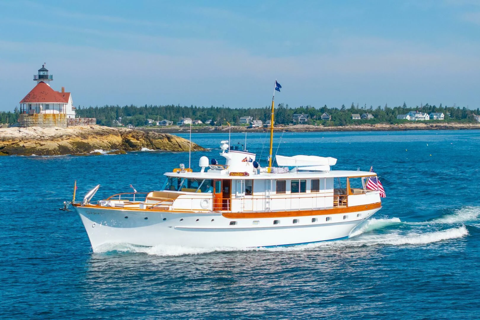a boat on the water aboard BERNADETTE Yacht for Sale