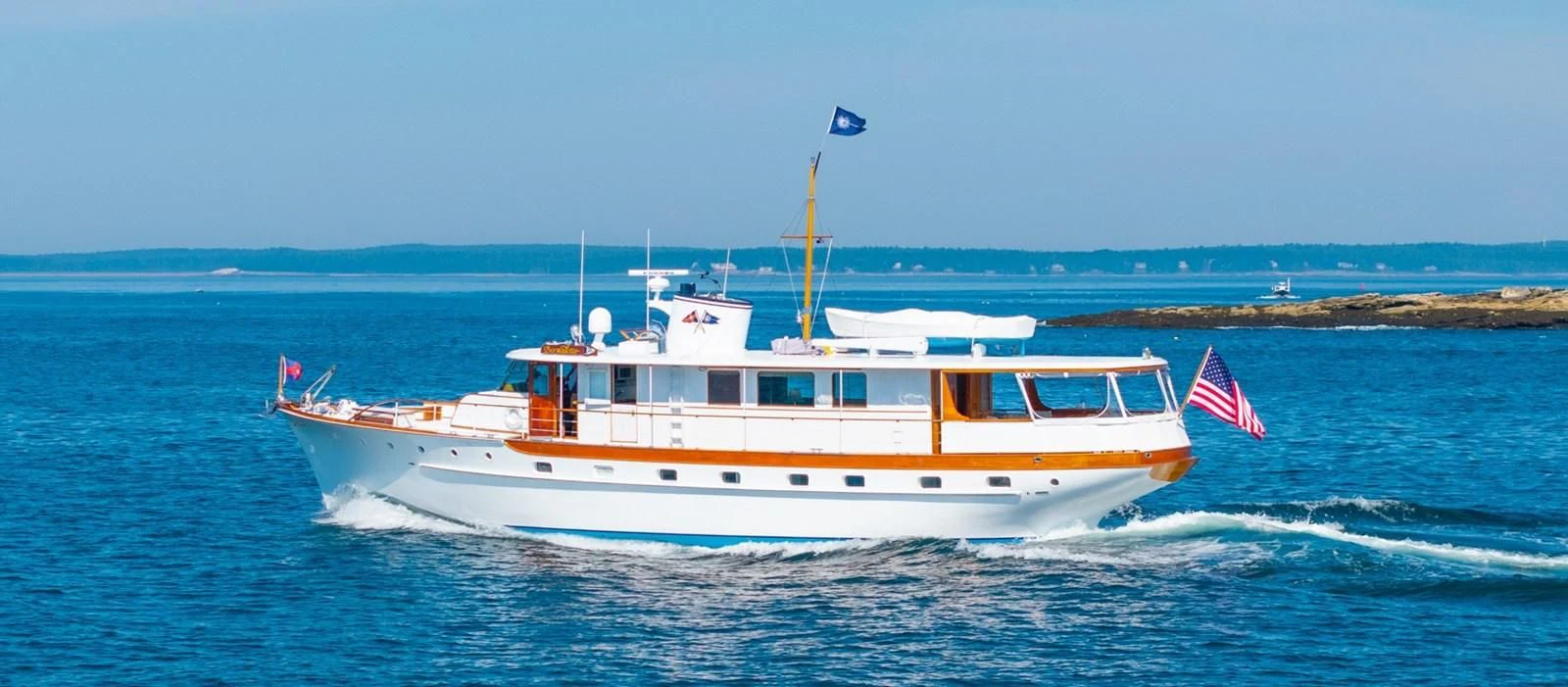 a boat on the water aboard BERNADETTE Yacht for Sale