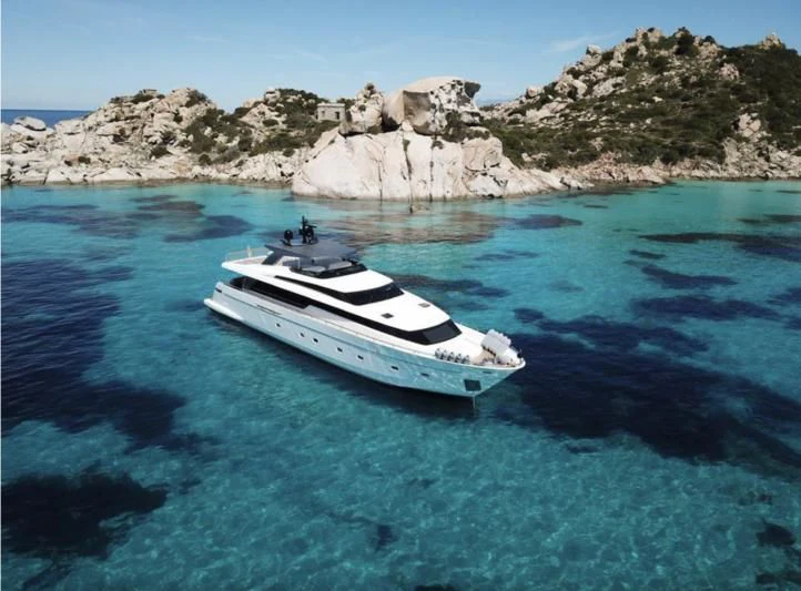 a boat in the water aboard ST. BARTH Yacht for Sale