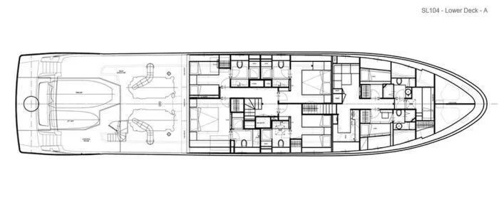 diagram, engineering drawing aboard ST. BARTH Yacht for Sale