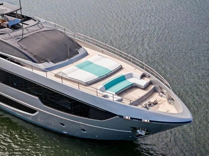 a high angle view of a boat aboard BESO Yacht for Sale