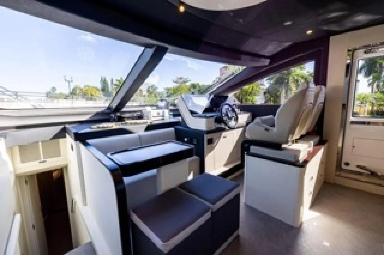 inside of a car aboard SUN LIFE Yacht for Sale