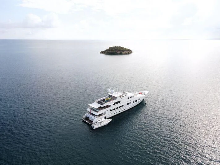 a ship in the water aboard NO COMMENT Yacht for Sale