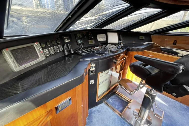 inside of a car aboard L'OR Yacht for Sale