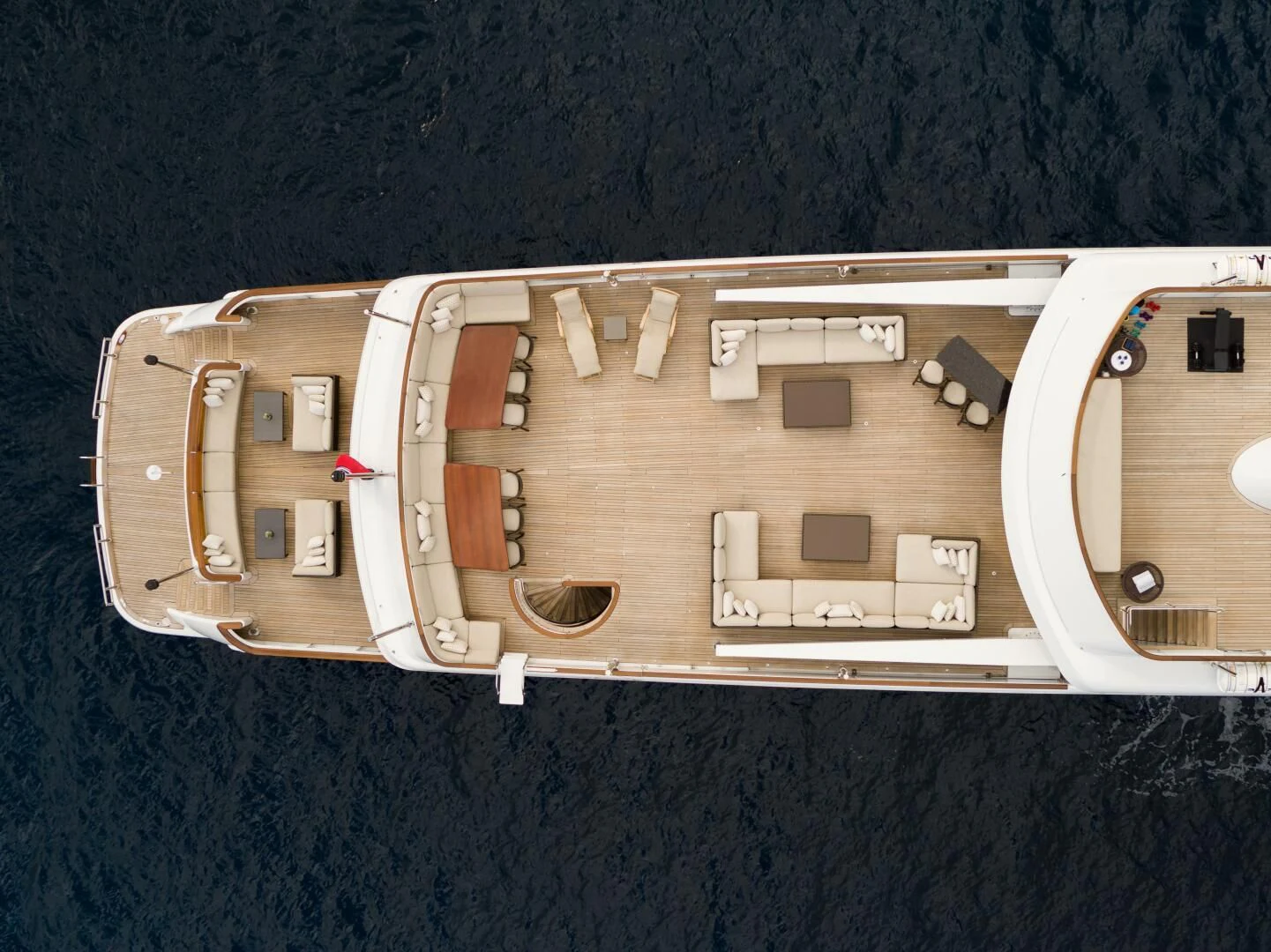 a white and gold electronic device aboard MIRAGE Yacht for Sale