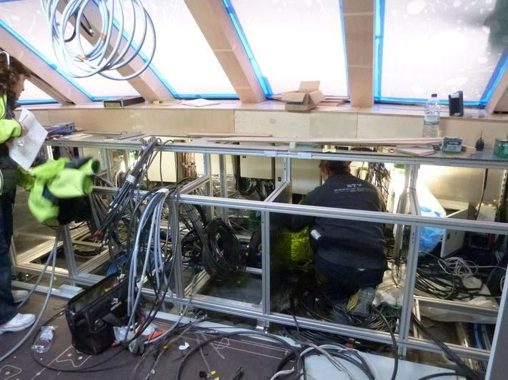 a person working in a factory aboard MIRAGE Yacht for Sale